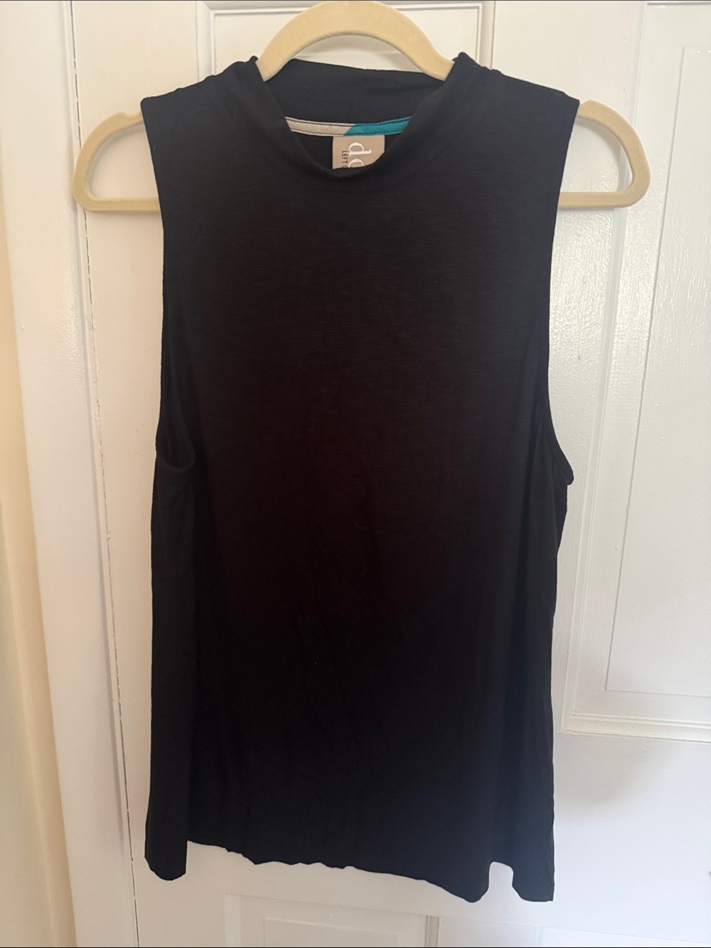 dolan Black Sleeveless Mock Neck Tank
